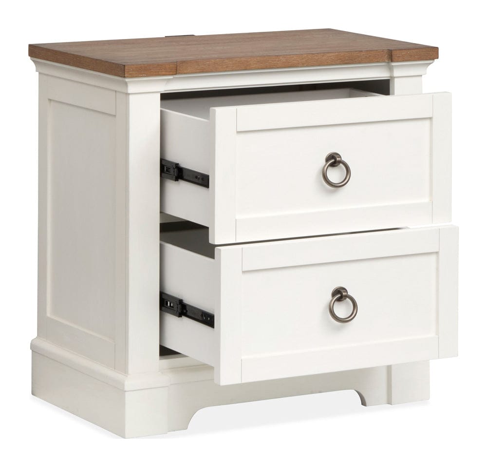 Henry & Mason  -  Whitford Whisper White And Cerused Nutmeg Drawer Nightstand  - AFA01019 view 4