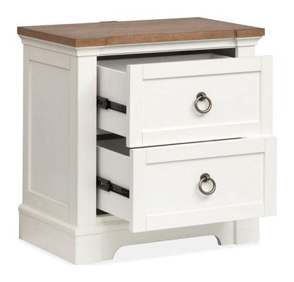 Henry & Mason  -  Whitford Whisper White And Cerused Nutmeg Drawer Nightstand  - AFA01019 view 4