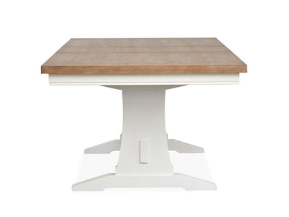 Henry & Mason  -  Whitford Whisper White And Cerused Nutmeg Extendable Trestle Dining Table  - AFA01020 view 2