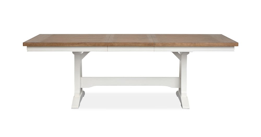 Henry & Mason  -  Whitford Whisper White And Cerused Nutmeg Extendable Trestle Dining Table  - AFA01020 view 3