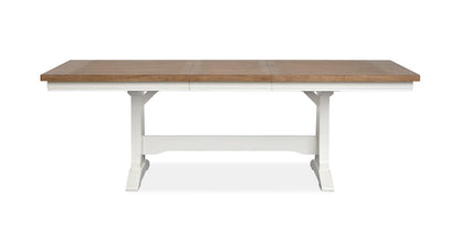 Henry & Mason  -  Whitford Whisper White And Cerused Nutmeg Extendable Trestle Dining Table  - AFA01020 view 3