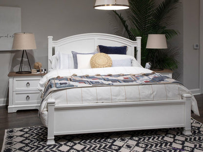 Henry & Mason  -  Whitford Whisper White And Cerused Nutmeg King Panel Bed  - AFA01021 view 5