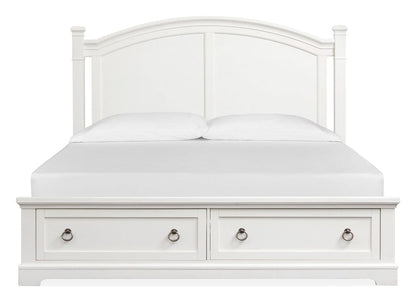 Henry & Mason  -  Whitford Whisper White And Cerused Nutmeg King Panel Storage Bed  - AFA01022 view 3