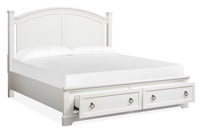 Henry & Mason  -  Whitford Whisper White And Cerused Nutmeg Queen Panel Storage Bed  - AFA01026 view 2
