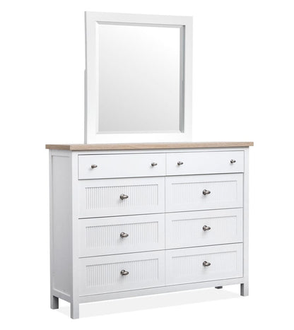 Henry & Mason  -  Windshore Haven White Whisp And Sand Chesser With Portrait Mirror  - AFA01428 view 1
