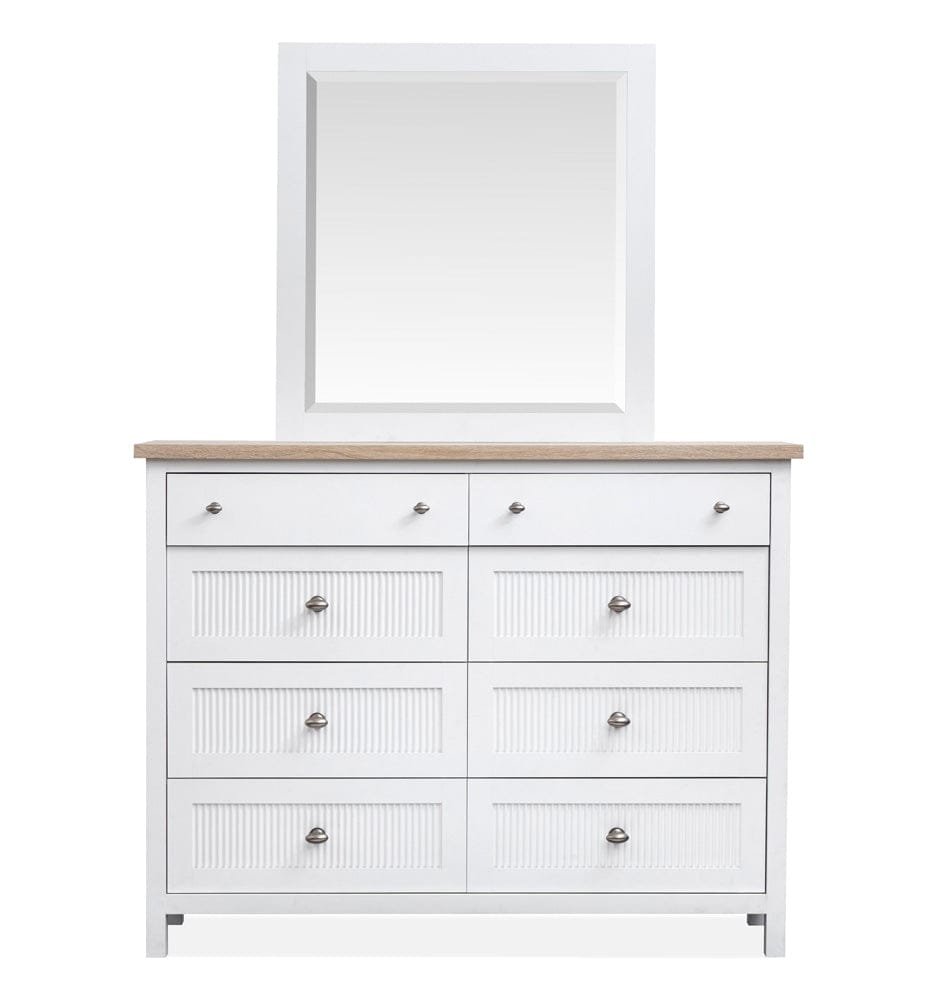Henry & Mason  -  Windshore Haven White Whisp And Sand Chesser With Portrait Mirror  - AFA01428 view 2