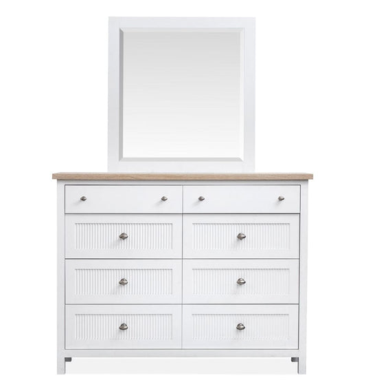 Henry & Mason  -  Windshore Haven White Whisp And Sand Chesser With Portrait Mirror  - AFA01428 view 2