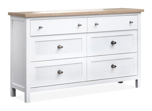 Henry & Mason  -  Windshore Haven White Whisp And Sand Double Drawer Dresser  - AFA01429 view 1
