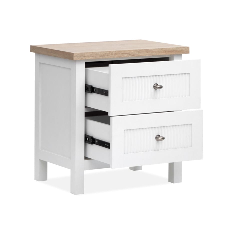 Henry & Mason  -  Windshore Haven White Whisp And Sand Drawer Nightstand  - AFA01432 view 4