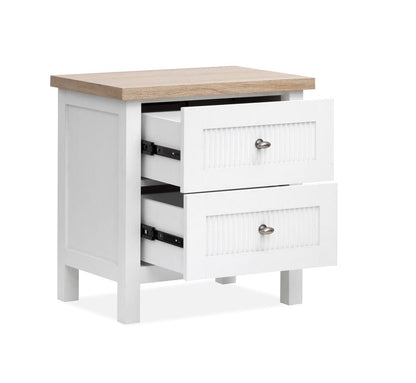 Henry & Mason  -  Windshore Haven White Whisp And Sand Drawer Nightstand  - AFA01432 view 4