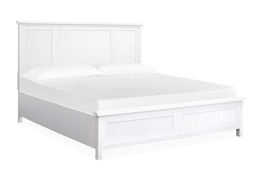 Henry & Mason  -  Windshore Haven White Whisp And Sand Queen Panel Bed  - AFA01435 view 1