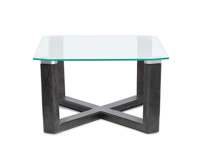 Henry & Mason  -  Wrenford Black Truffle And Clear Glass Rectangular Cocktail Table  - AFA01334 view 4