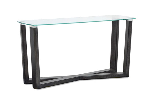 Henry & Mason  -  Wrenford Black Truffle And Clear Glass Rectangular Sofa Table  - AFA01336 view 1