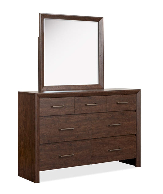 Henry & Mason  -  Wrenwyn Columbian Walnut Dresser With Portrait Mirror  - AFA01073 view 1