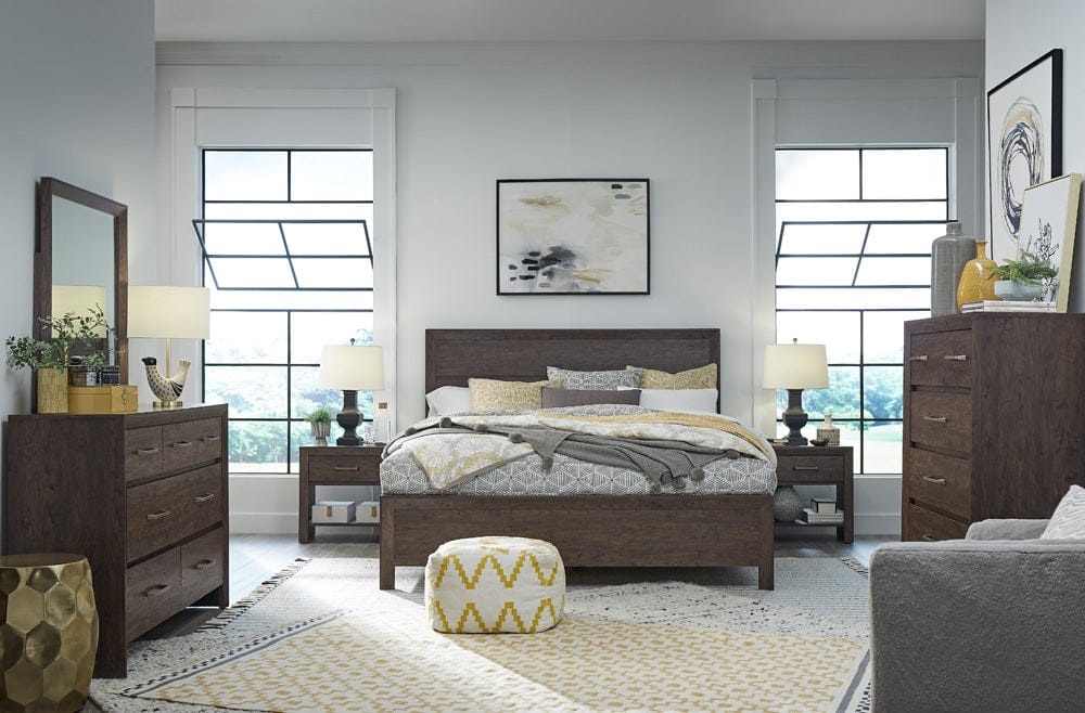 Henry & Mason  -  Wrenwyn Columbian Walnut King Panel Bed  - AFA01074 view 4