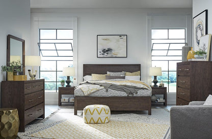 Henry & Mason  -  Wrenwyn Columbian Walnut King Panel Bed  - AFA01074 view 4