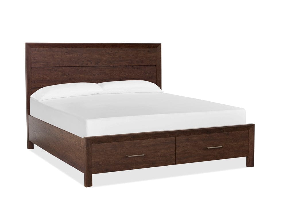 Henry & Mason  -  Wrenwyn Columbian Walnut Queen Panel Storage Bed  - AFA01080 view 1