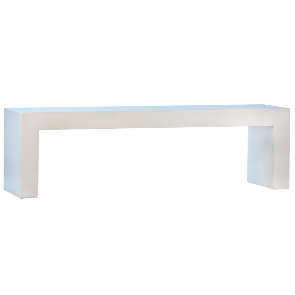 Henry & Mason - Wright Concrete Outdoor Bench in White - DV7286 veiw 1
