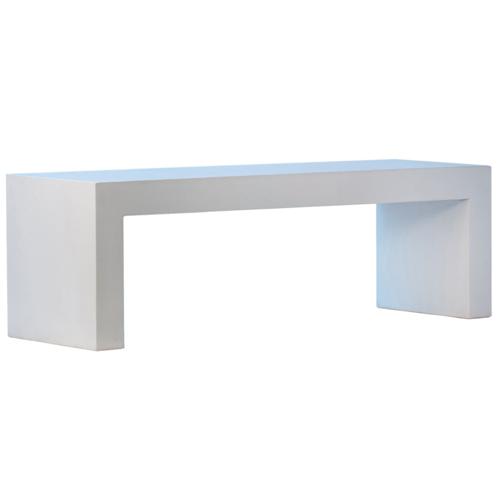 Henry & Mason - Wright Concrete Outdoor Bench in White - DV7286 veiw 4
