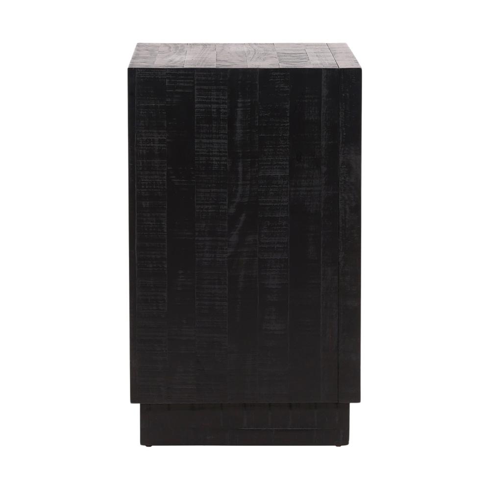 Henry & Mason - Wyandott Pine Wood 3 Drawer Nightstand in Blak with Nickle Pulls - DV7226 veiw 3