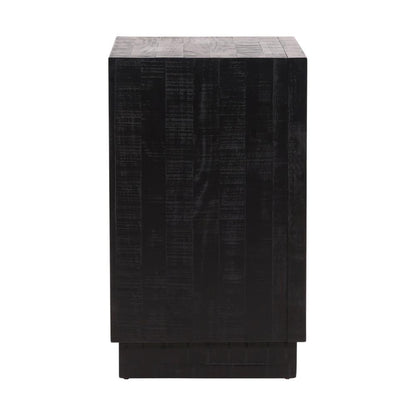 Henry & Mason - Wyandott Pine Wood 3 Drawer Nightstand in Blak with Nickle Pulls - DV7226 veiw 3