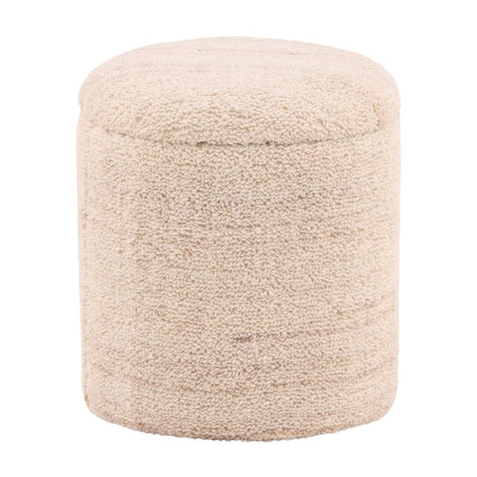 Henry & Mason - Xipo Handwoven Wool Stool in Ivory - DV7604 veiw 1