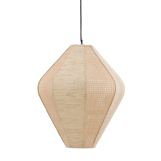 Henry & Mason - Yale Natural Rattan and Cotton Fabric Pendant Hanging Light - DV7060 veiw 1