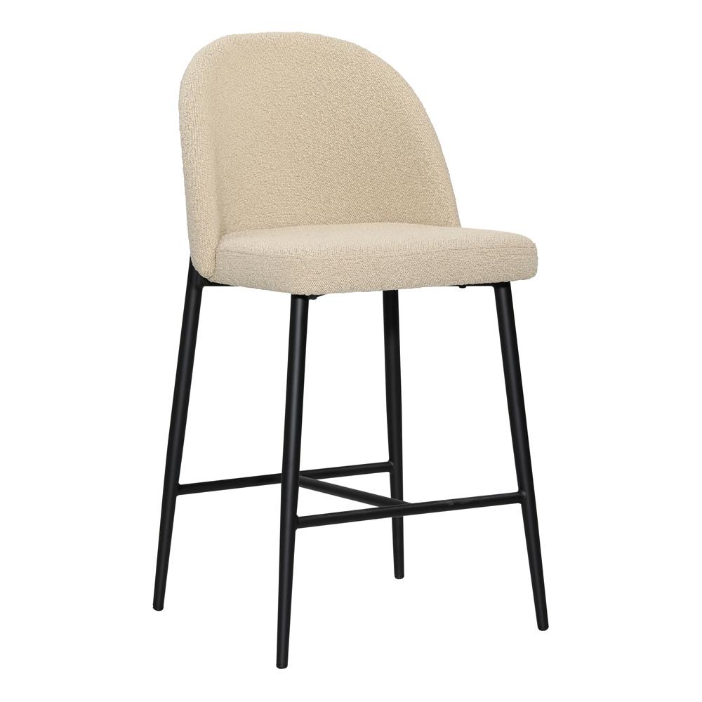 Henry & Mason - Yari Black Metal Counter Stool in Sand Boucle Fabric - DV7134 veiw 1
