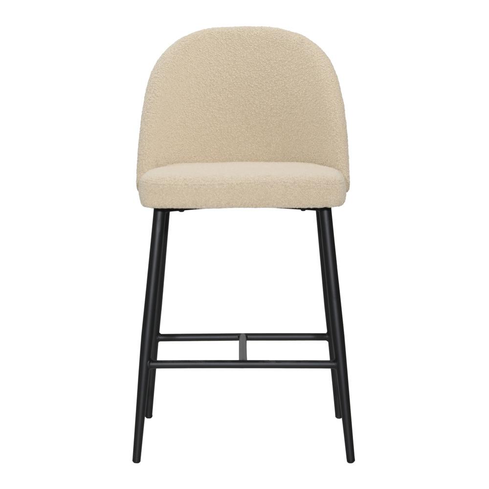 Henry & Mason - Yari Black Metal Counter Stool in Sand Boucle Fabric - DV7134 veiw 2