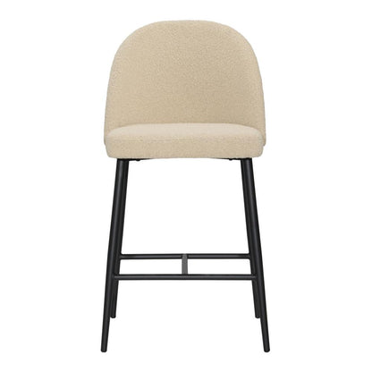 Henry & Mason - Yari Black Metal Counter Stool in Sand Boucle Fabric - DV7134 veiw 2