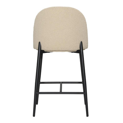 Henry & Mason - Yari Black Metal Counter Stool in Sand Boucle Fabric - DV7134 veiw 4