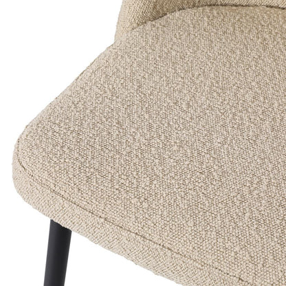 Henry & Mason - Yari Black Metal Counter Stool in Sand Boucle Fabric - DV7134 veiw 5