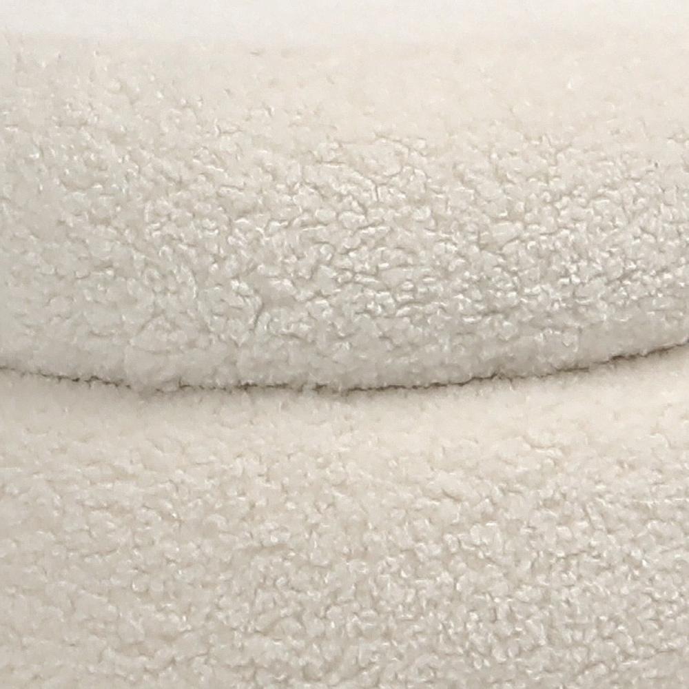 Henry & Mason - Yolan 18in Round Stacked Faux Sheepskin Ottoman - DV7373 veiw 2