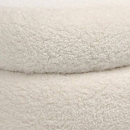 Henry & Mason - Yolan 18in Round Stacked Faux Sheepskin Ottoman - DV7373 veiw 2