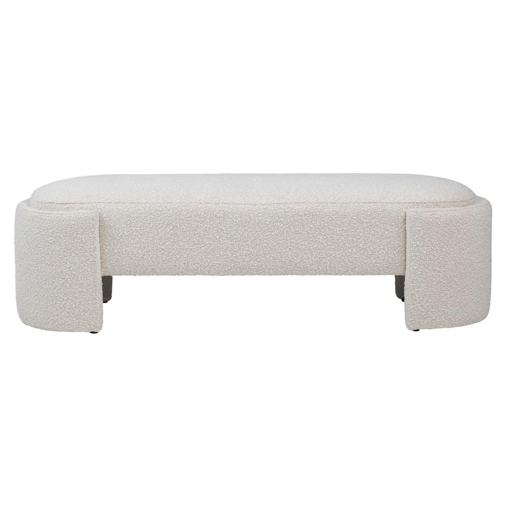 Henry & Mason - Zhytlo Bench in Off White Boucle Upholstery - DV7376 veiw 2