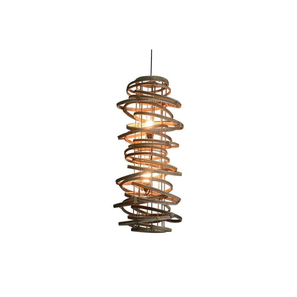 Henry & Mason - Ziva Iron and Rattan Hanging Pendant Lamp - DV7883 veiw 1