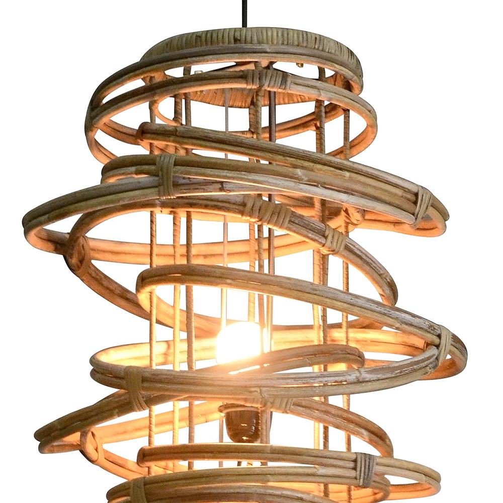 Henry & Mason - Ziva Iron and Rattan Hanging Pendant Lamp - DV7883 veiw 2