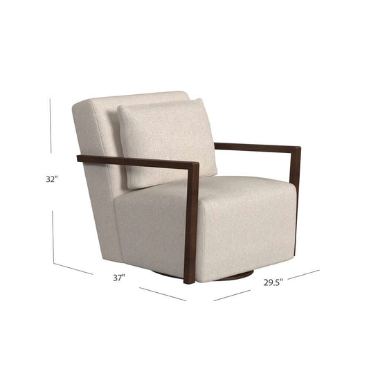 HF Custom - Creighton Exposed Wood Swivel Chair - 4143-400558-09-PALI veiw 2