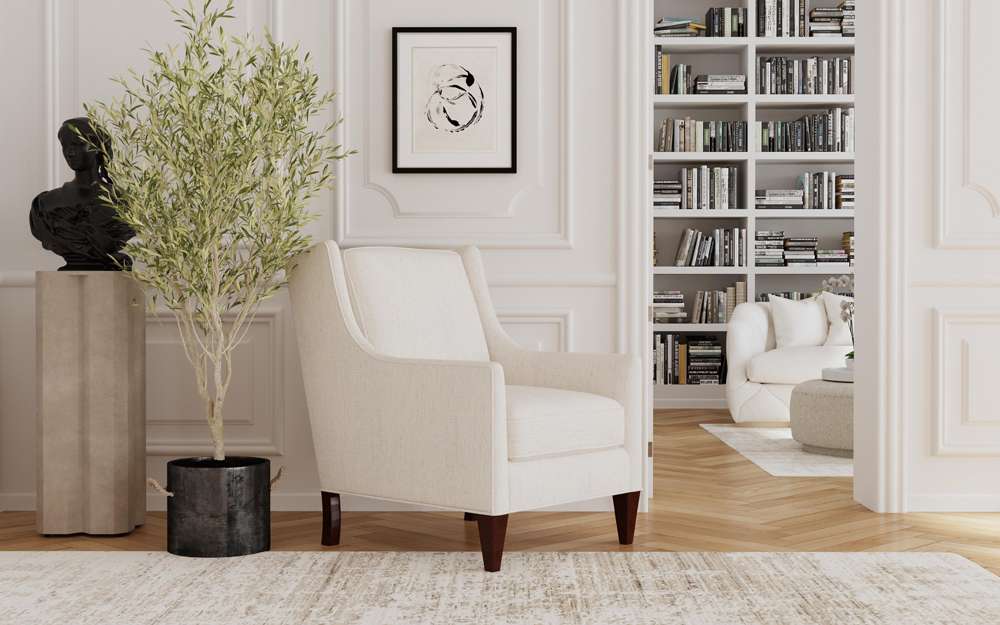 HF Custom - Hand Over Heart Club Chair - 1076-400558-04-PALI veiw 3