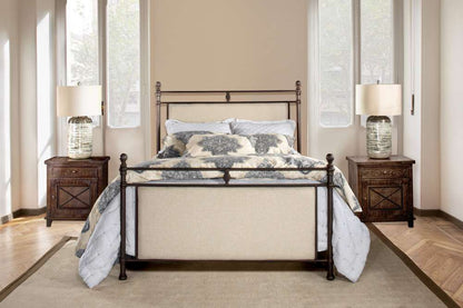 Hillsdale Furniture - Ashley King Upholstered Panel Headboard with Frame, Linen Stone - 2137BKR veiw 3