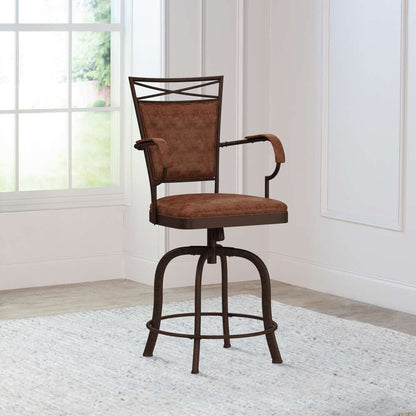 Hillsdale Furniture - Bridgetown Metal Counter Height Swivel Stool, Aged Bronze - 5759-826 veiw 3