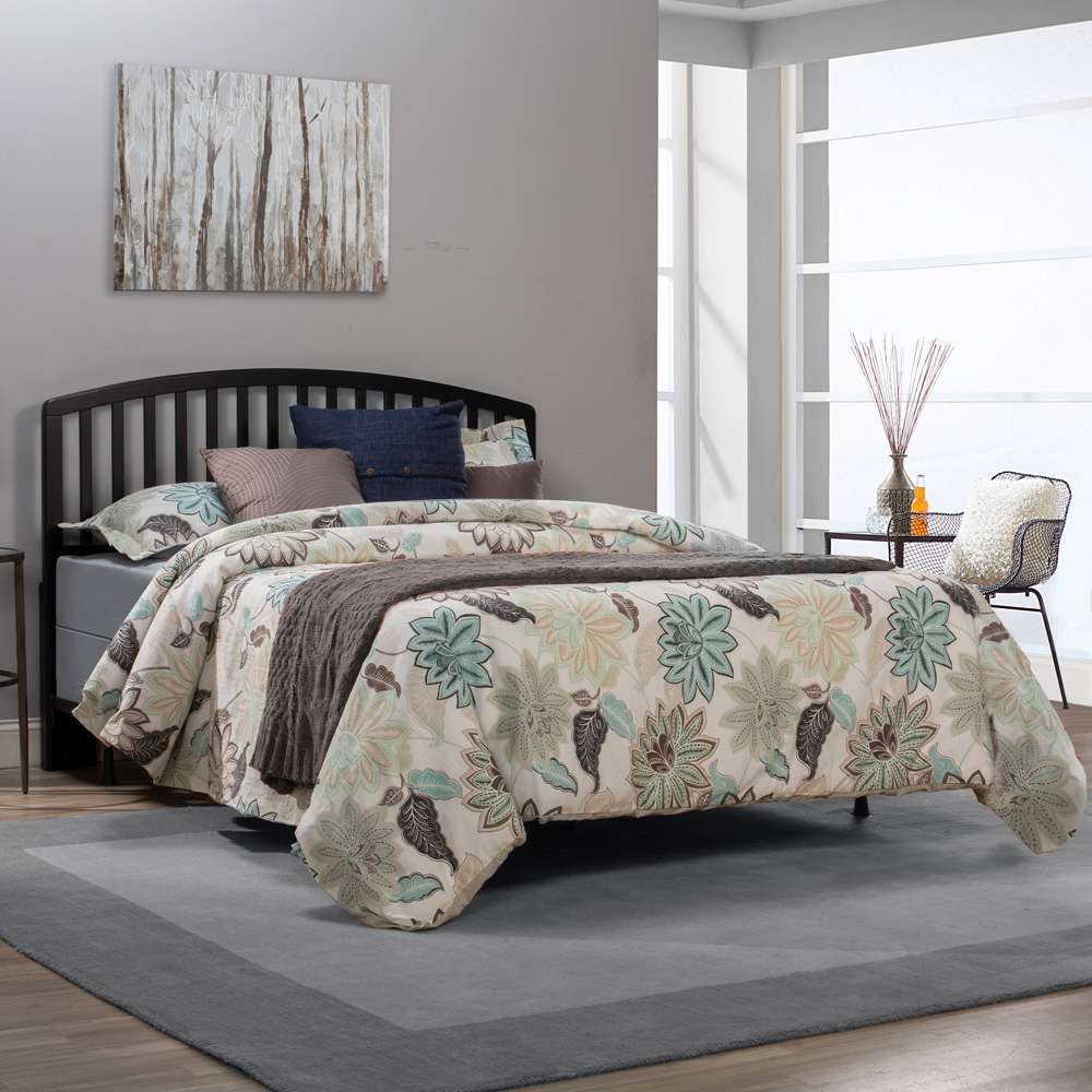 Hillsdale Furniture - Carolina Wood Full/Queen Headboard with Frame, Black - 1592HFQR veiw 1