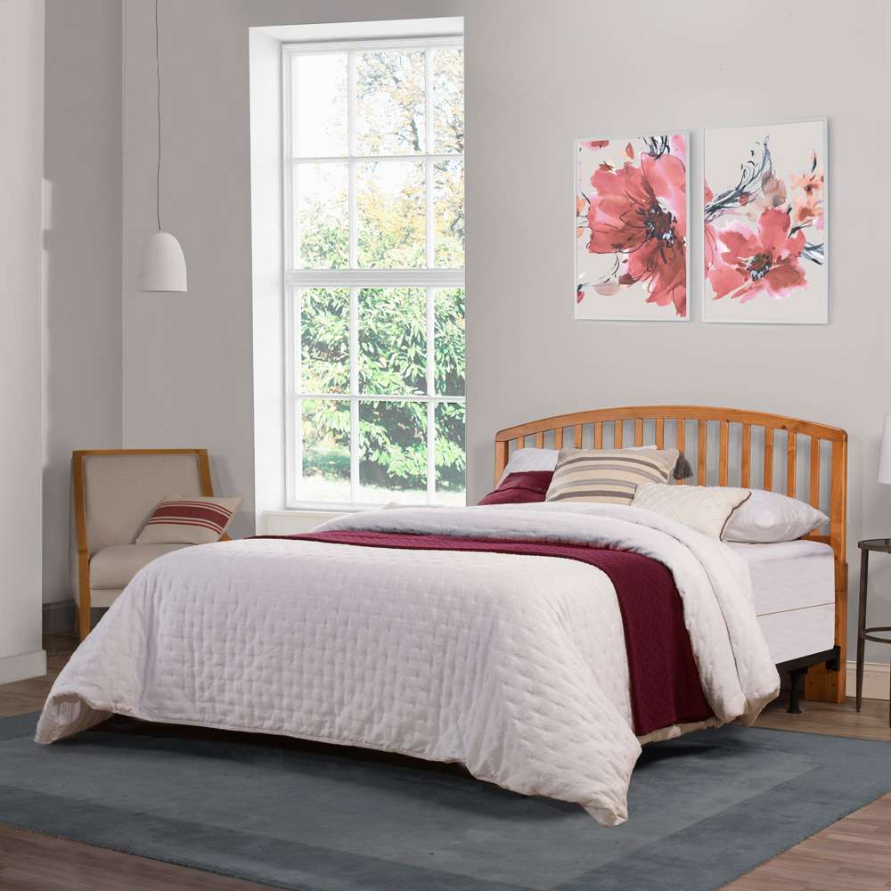 Hillsdale Furniture - Carolina Wood Full/Queen Headboard with Frame, Country Pine - 1108HFQR veiw 3