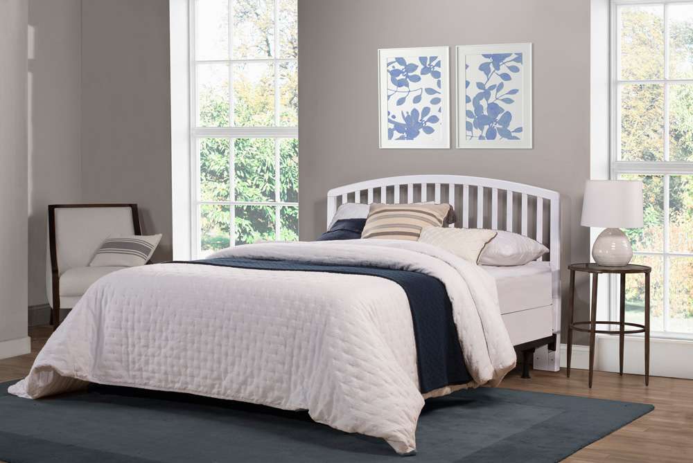 Hillsdale Furniture - Carolina Wood Full/Queen Headboard with Frame, White - 1109HFQR veiw 2