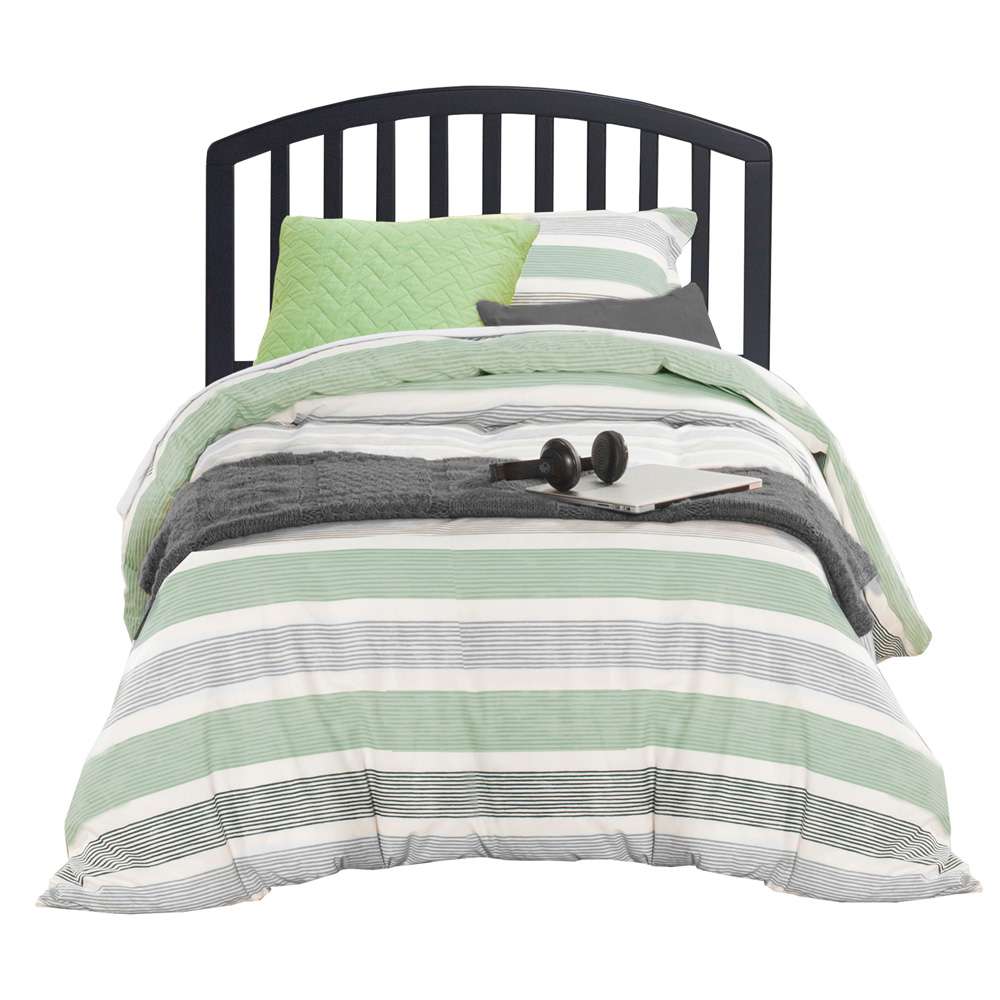 Hillsdale Furniture - Carolina Wood Twin Headboard with Frame, Black - 1592HTWR veiw 1