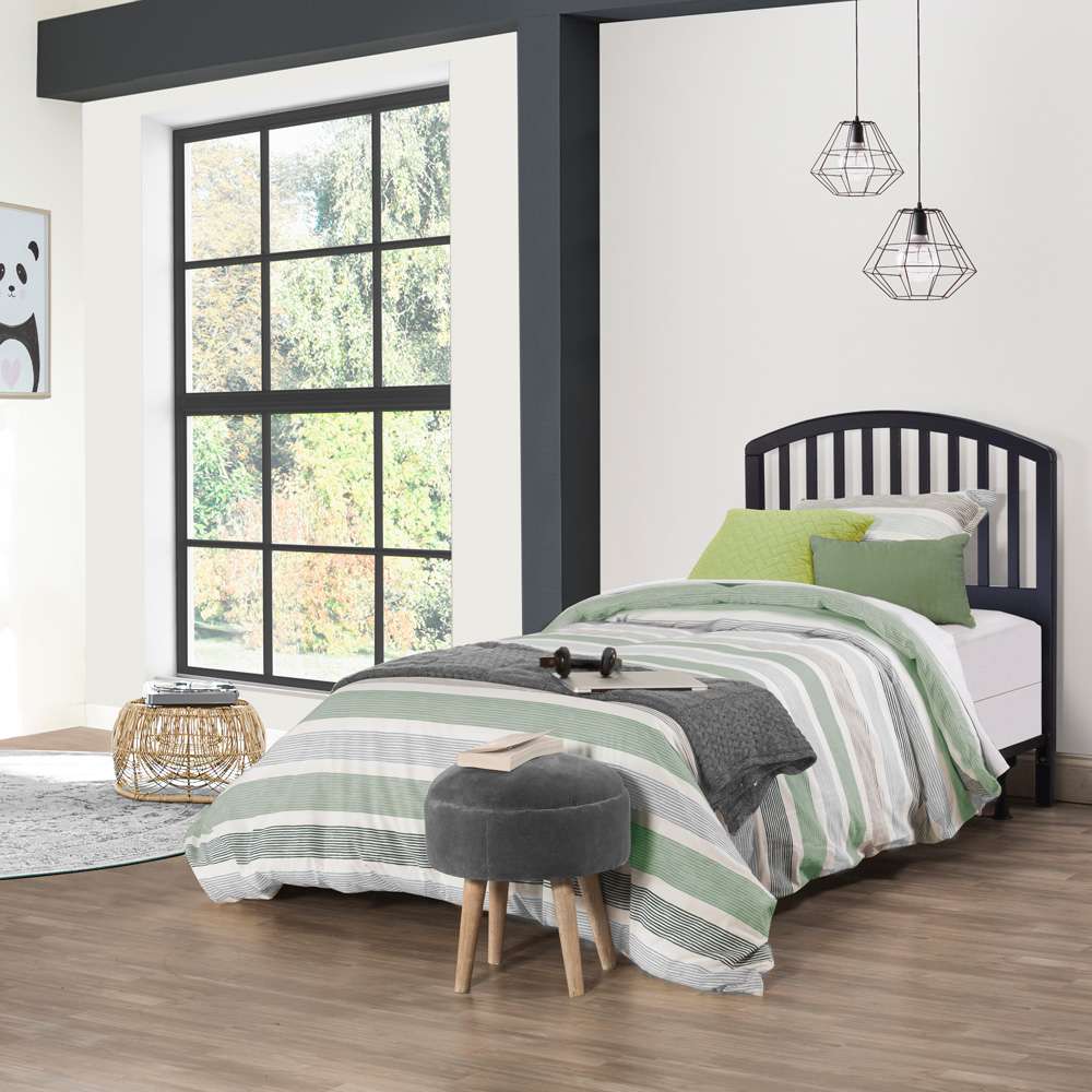 Hillsdale Furniture - Carolina Wood Twin Headboard with Frame, Black - 1592HTWR veiw 2