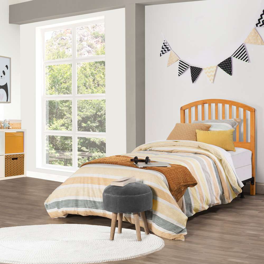 Hillsdale Furniture - Carolina Wood Twin Headboard with Frame, Country Pine - 1108HTWR veiw 2