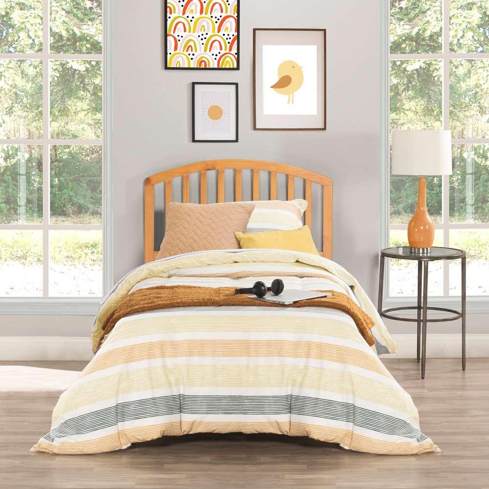 Hillsdale Furniture - Carolina Wood Twin Headboard with Frame, Country Pine - 1108HTWR veiw 3