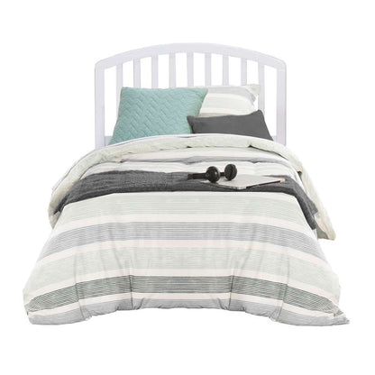 Hillsdale Furniture - Carolina Wood Twin Headboard with Frame, White - 1109HTWR veiw 1