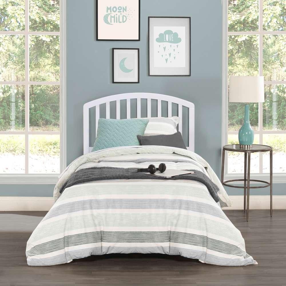 Hillsdale Furniture - Carolina Wood Twin Headboard with Frame, White - 1109HTWR veiw 3
